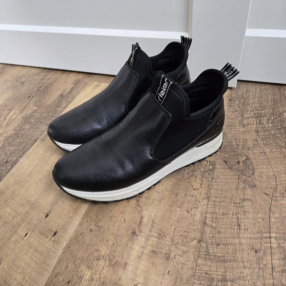Rieker Women's Black Slip-On Shoes / Sneakers Size 38